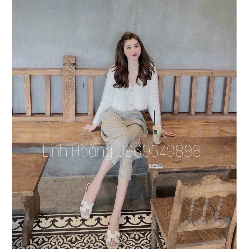 BÁN SỈ ÁO LEN LÔNG CADIGAN CROPTOP CHO NỮ | BigBuy360 - bigbuy360.vn