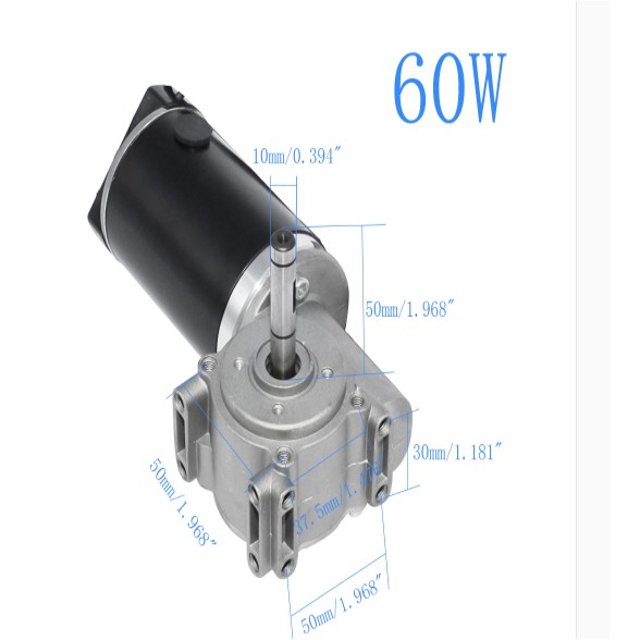 DC24 60W tín hiệu đơn 100W tín hiệu kép giảm tốc bánh răng Động cơ mã hóa Hall cho cửa tự động của khách sạn