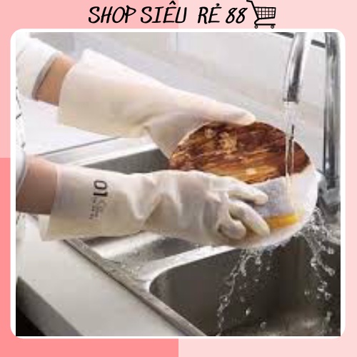 COMBO 2 Đôi Bao Tay Rửa Chén Cao Su Hình Hươu Siêu Dai (Loại Ngắn) 2397 SHOP SIÊU RẺ