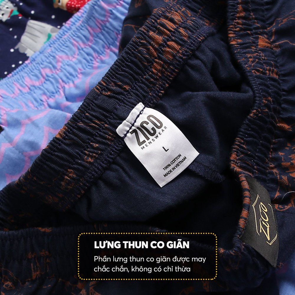 Quần ngủ nam mặc nhà ZICO MENSWEAR họa tiết Xanh Chữ D - DT11