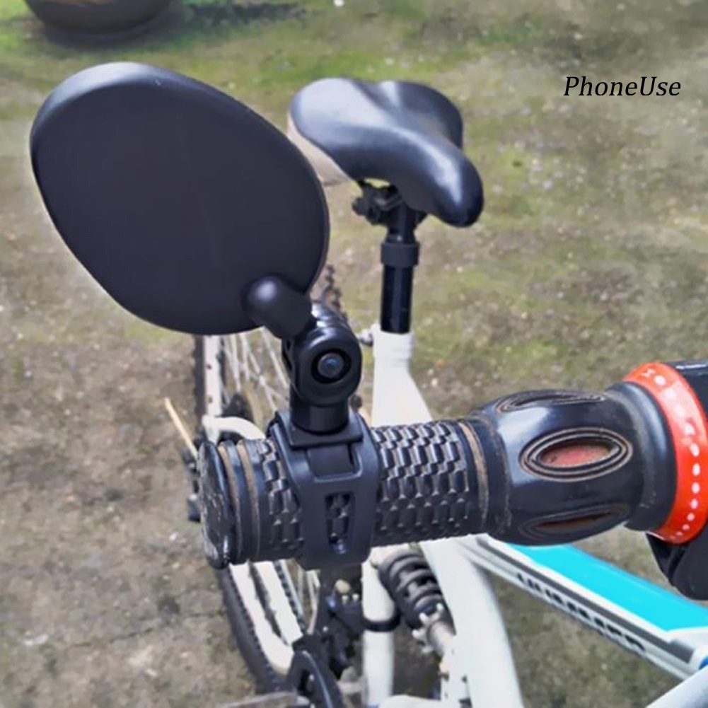 Gương chiếu hậu xoay 360 độ gắn tay lái xe đạp