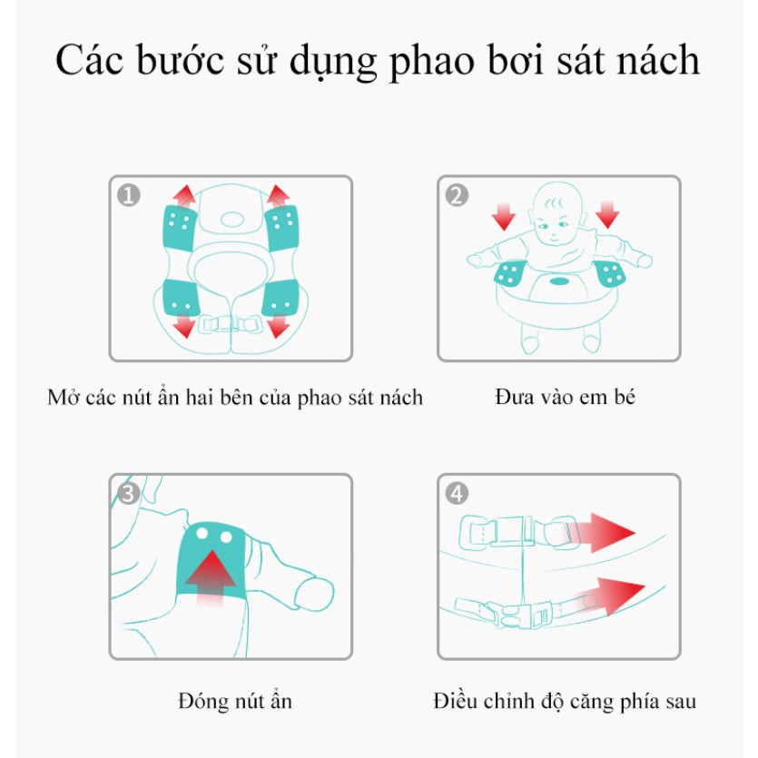 Phao Bơi Không Bơm MAMBOBABY chống sặc nước cho trẻ - Home and Garden