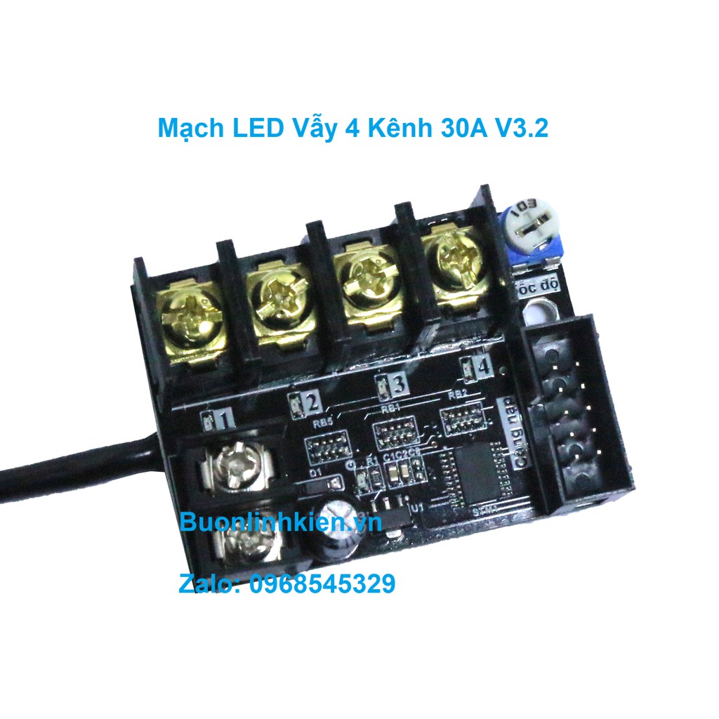 Mạch điều khiển LED vẫy 4 Kênh 30A oneled