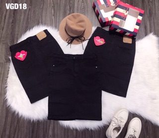 Chân váy jean lụa giãn Bigsize 30-38