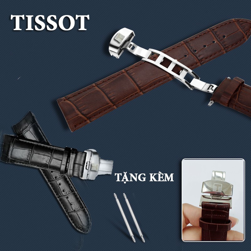 [Ảnh thật + Video] Dây da đồng hồ Tissot vân cá sấu CHÍNH HÃNG 100%