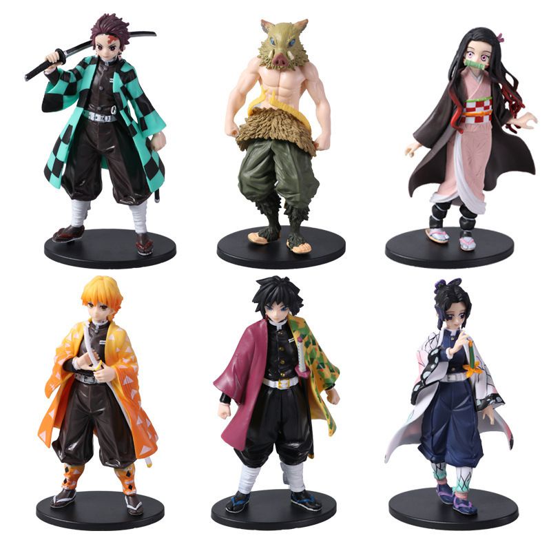 【READY STOCK】16CM Demon Slayer đồ chơi búp bê máy tính để bàn Đồ trang trí Quà tặng Tanjiro Đậu của bạn Đồ trang trí