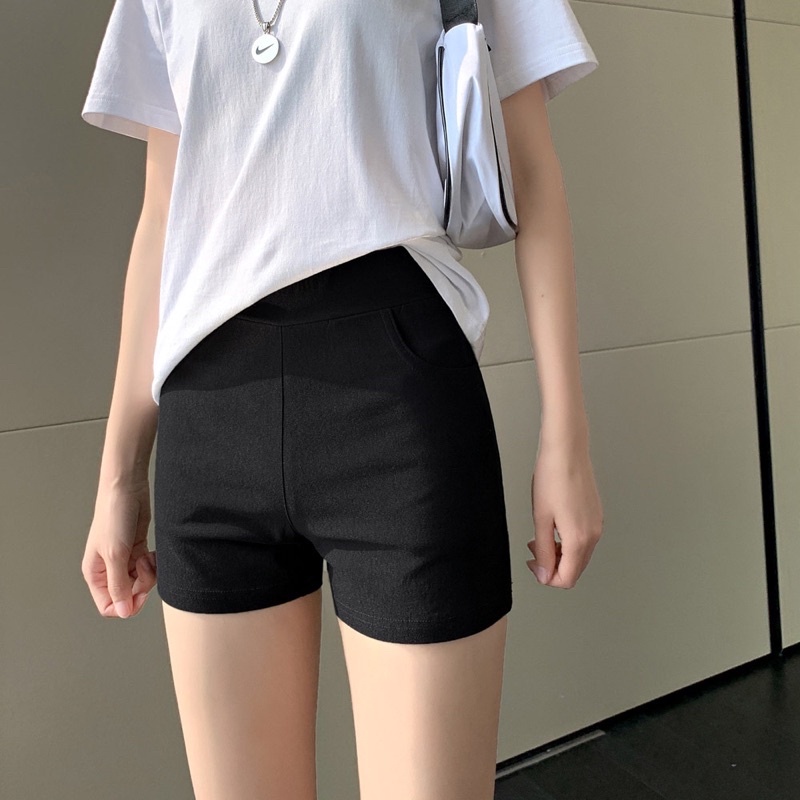 Quần Legging Đùi Yoga Black Funoff Short Biker Short Dáng Ngắn Nữ Nâng Mông Mùa Hè Năng Động | BigBuy360 - bigbuy360.vn