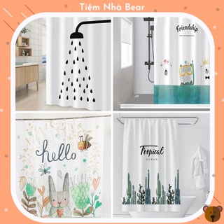 Rèm Nhà Tắm Họa Tiết Dễ Thương Cao Cấp Vải Dày Chống Thấm Nước Decor Trang Trí Nhà Ở