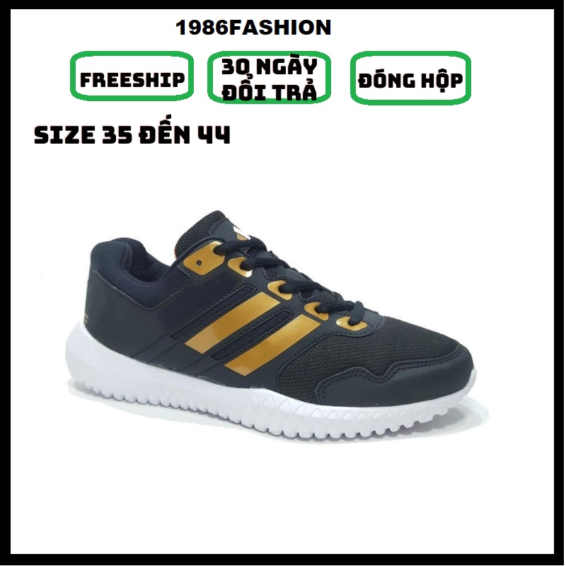 Giày thể thao sneaker nam nữ size từ 35 đến 44 đế siêu nhẹ chất vải lưới thoáng khí (densocvang/densocbac)