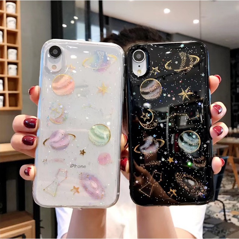 Ốp Điện Thoại Họa Tiết Hành Tinh Ngôi Sao Cho IPhone 12 12Pro 12promax 12mini 8 7 6 Plus XR XS 11 Pro Max