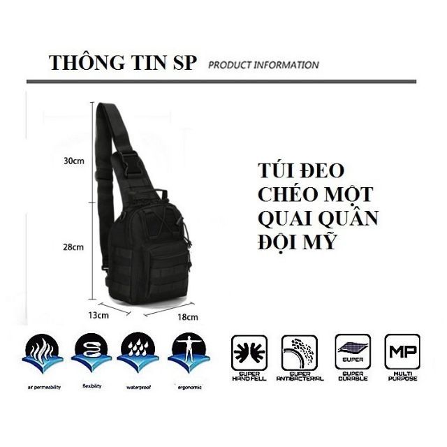 Túi Chéo kiểu quân đội Army Cao cấp Nam - Tin Tin TLTC0009