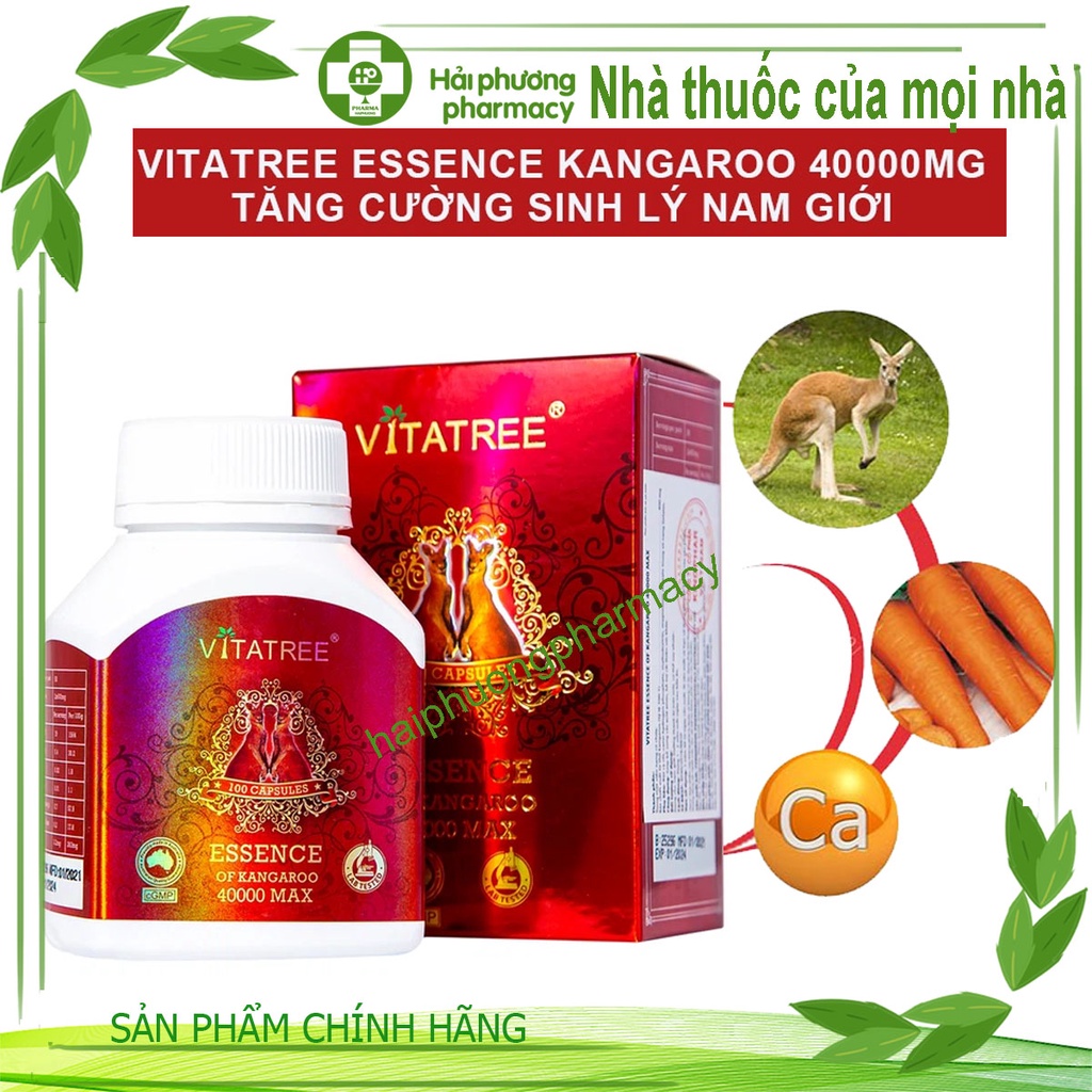VITATREE - Viên Uống Tăng Cường Sinh Lý Nam Giới Essence Of Kangaroo 40000 Max - 100 Viên