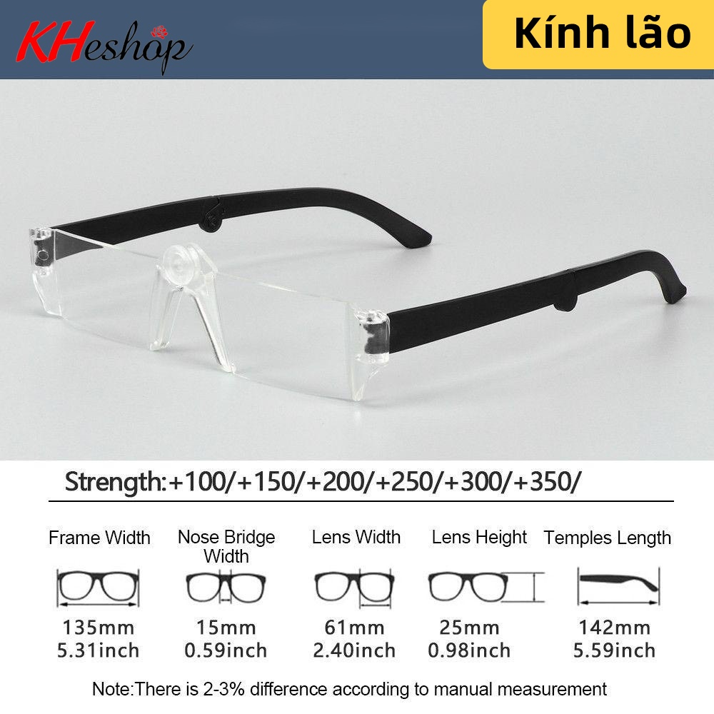 Kính lão- viễn thị đọc sách cho người Trung Niên Hình Bọ Cánh Cam, gâp nhỏ gọn tiện dụng kèm túi mã Y826