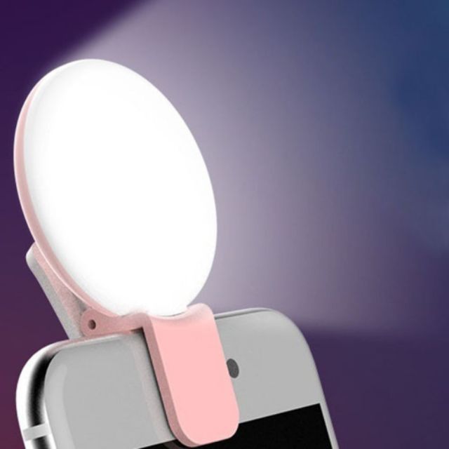 Đèn selfie tự sướng mini Hàn Quốc làm đẹp da gắn kẹp điện thoại 