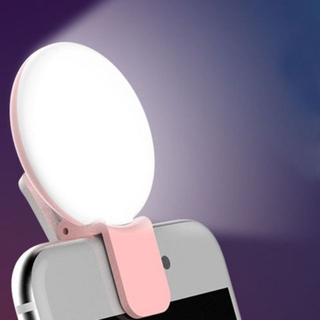 Đèn selfie tự sướng mini Hàn Quốc làm đẹp da gắn kẹp điện thoại