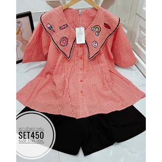 [ CHUBBY BIGSIZE ] Set Áo BBD cổ bèo từ 55-90kg