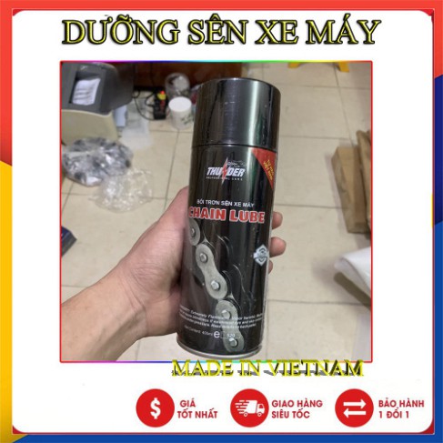 CHAI XỊT BÔI TRƠN SÊN THUNDER CHAIN LUBE ( MADE IN VIET NAM CHÍNH HÃNG)