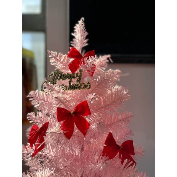 (có sẵn) cây thông noel hồng 55cm