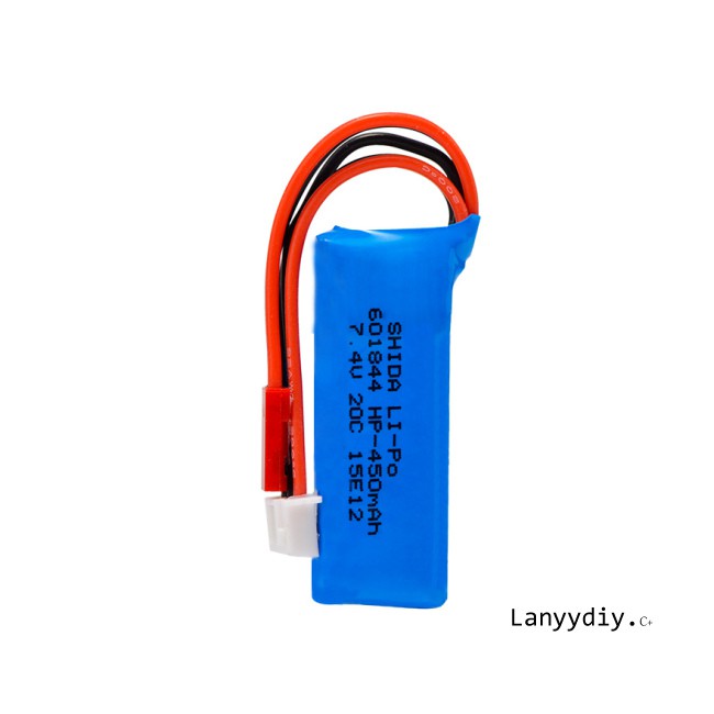 Pin Lipo 7.4v 450mah 20c Lipo Cho Xe Điều Khiển Wltoys K969 K989 K999 P929 P939