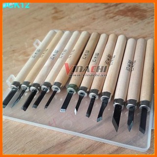 Bộ đục chạm khắc mini 12 món cao cấp - bộ đục điêu khắc gỗ