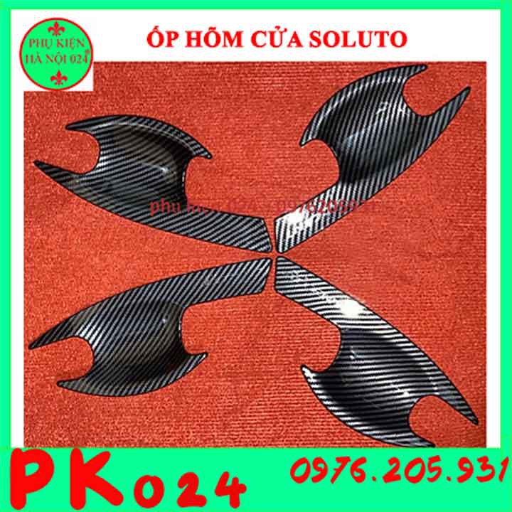Bộ Ốp Tay Nắm Hõm Cửa Soluto 2019-2021 Vân Cacbon