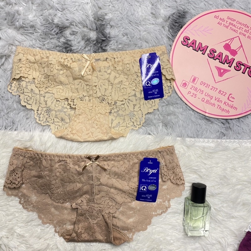 Quần Lót Ren Hoa Hồng Hàng Chính Hãng Công Ty Boya sản xuất tại Việt Nam.