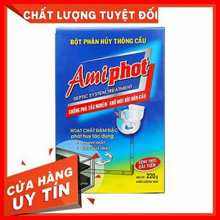 Bột thông bồn cầu amiphot hộp 220g kmv mart