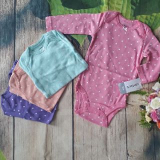 Set 4 bodysuit dài tay bé gái Carter's