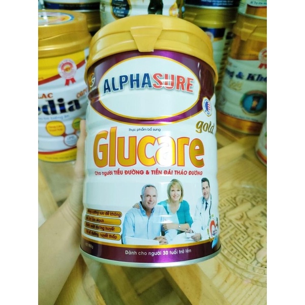 SỮA ALPHASURE GOLD GLUCARE 900g( dành cho người tiểu đường, tiền sử tiểu đường, ăn kiêng)