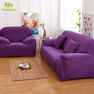 Vỏ bao ghế salon co dãn màu trơn dành cho ghế một hai ba chỗ ngồi