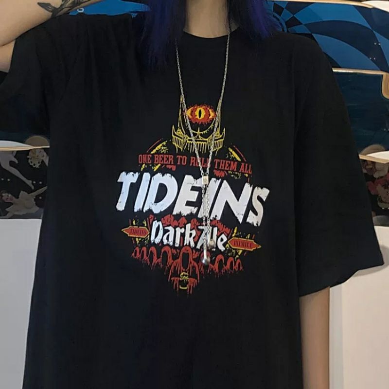 Áo Thun Tay Lỡ Form Rộng Unisex Ulzzang TIDEINS