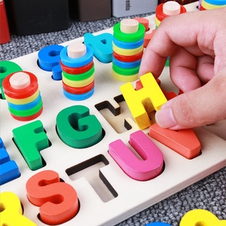 Bảng chữ cái tiếng Anh các loại bằng gỗ cho bé [Bộ ghép chữ/ghép hình/thả hình]
