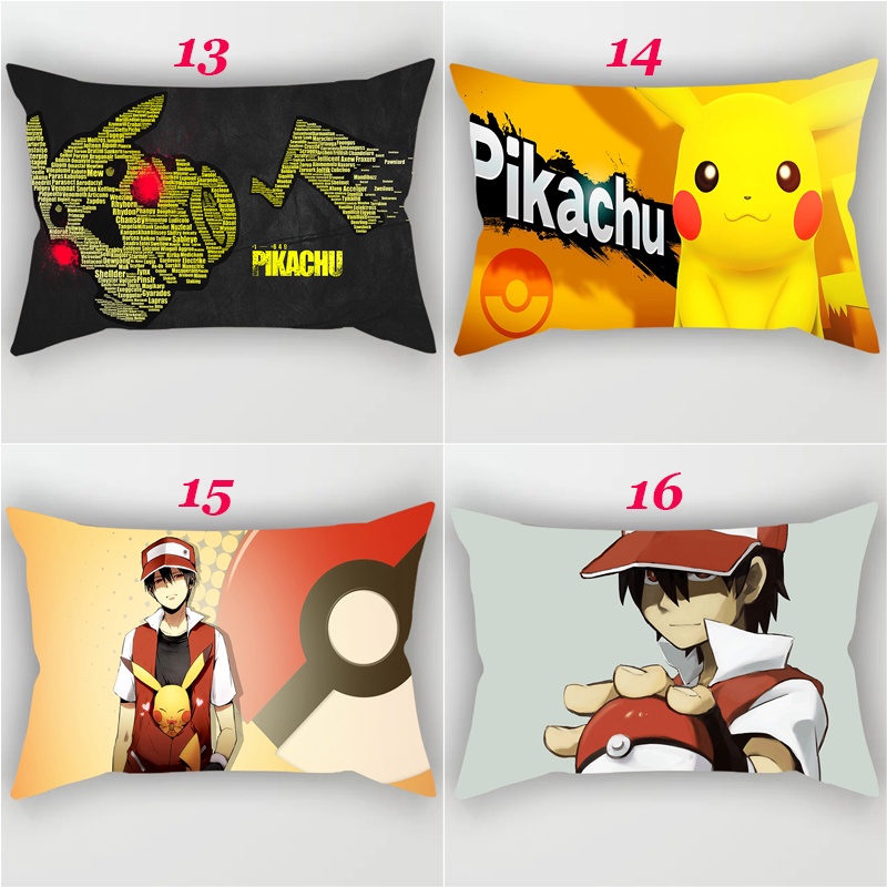Vỏ Gối Polyester In Hình Pikachu Pokemon Đơn Mặt