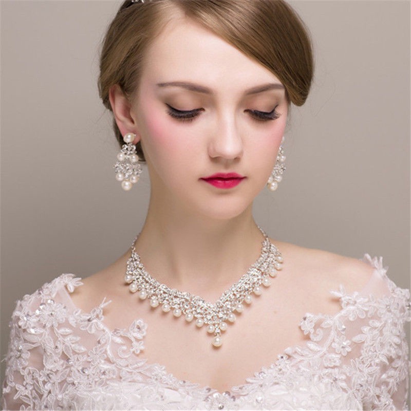 Elegant crystal diamond crown wedding Jewelry
