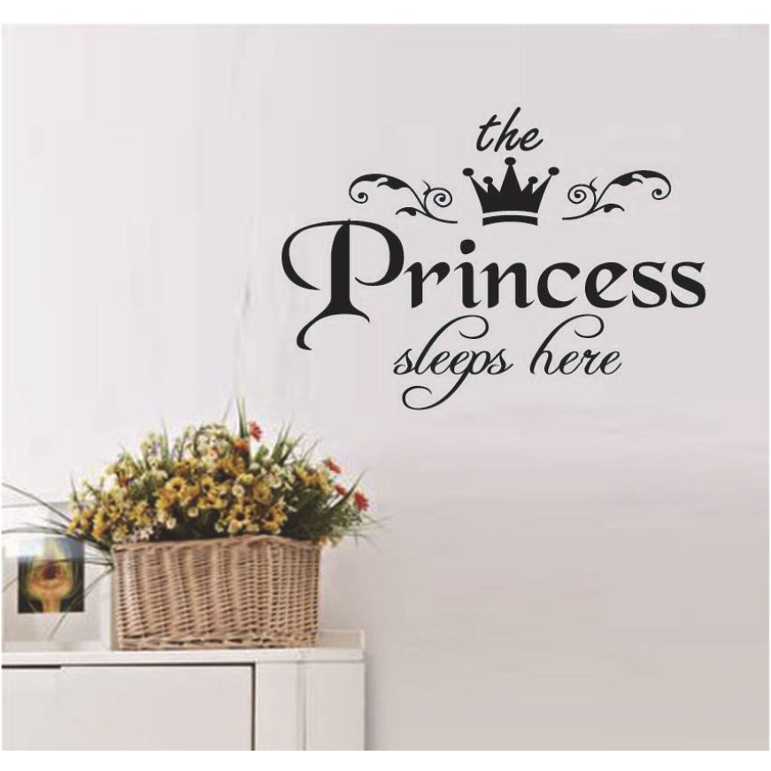 Decal dán tường - Tiếng Anh Nữ Hoàng đen
