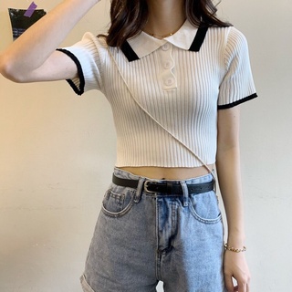 🦋 áo len montoghi mỏng dáng croptop cổ bẻ 🦋