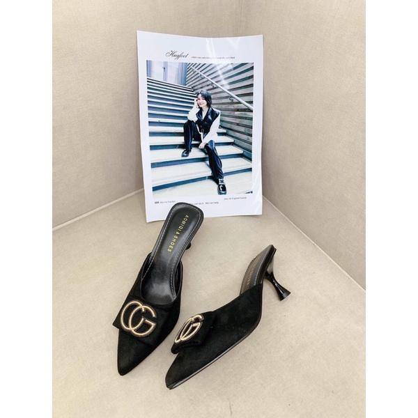 Sục gót nhọn 5p Gc da lộn mới về hàng đẹp giá tốt