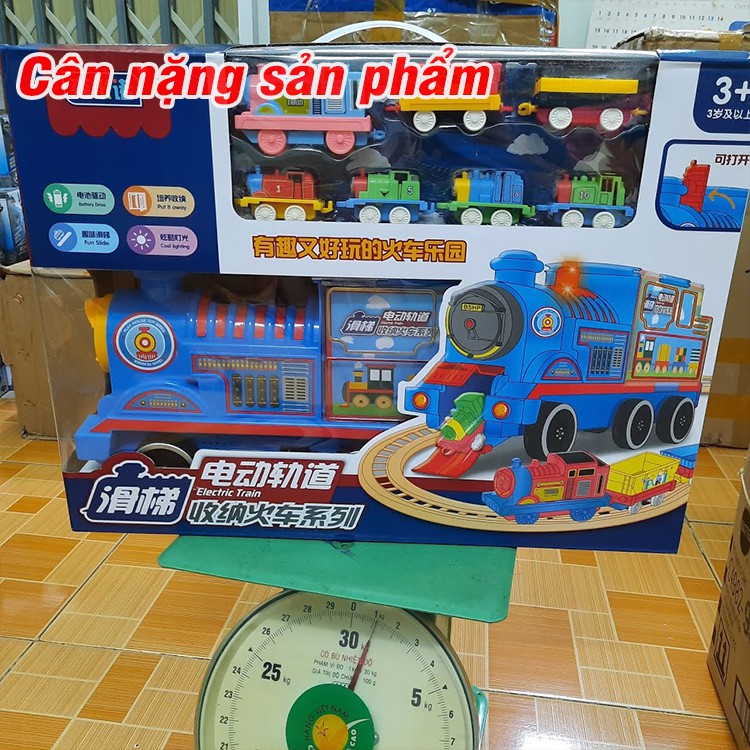 Bộ xe thomas mô hình cỡ lớn có âm thanh xe tàu hỏa đồ chơi trẻ em