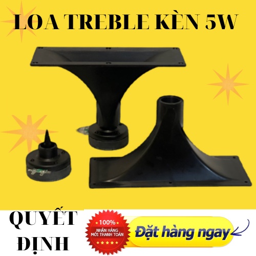 Loa treble kèn 5w chuyên bẫy chim đêm bao gồm 2 phễu và 2 củ loa treble