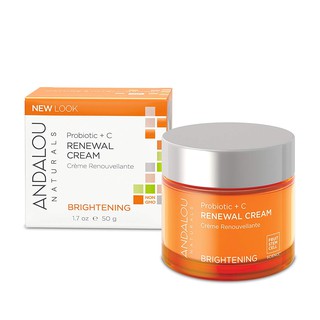 Kem dưỡng da Andalou Naturals Brightening Probiotic + C Renewal Cream 50ml