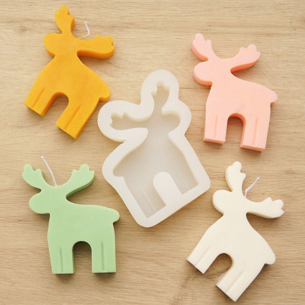 YIYU Khuôn Làm Nến Handmade Hình Tuần Lộc / Bánh Gừng / Bánh Gừng Độc