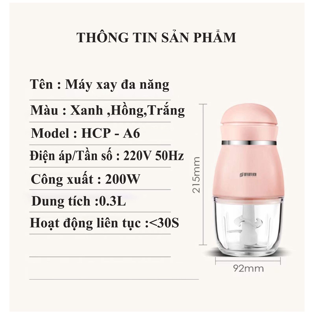 MÁY XAY ĐA NĂNG GUAGUAGOU NỘI ĐỊA TRUNG CỐI THUỶ TINH 0.3lL