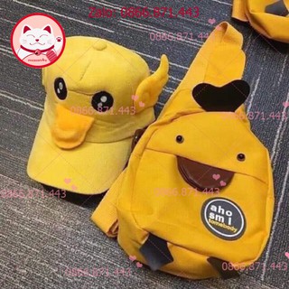 ⚡𝐅𝐑𝐄𝐄𝐒𝐇𝐈𝐏⚡  S E T TÚI + MŨ VỊT 🐤🐤