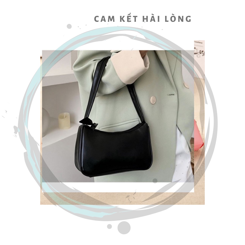 Túi xách kẹp nách basic da trơn chống nhăn - Mã 10
