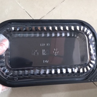 Combo 50 hộp đựng đồ ăn  đế đen nắp trắng HT17