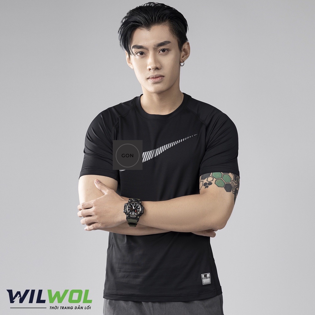 Áo thun thể thao, áo thun cộc tay nam chạy bộ, tập gym, tenis .. chất thun lạnh co giãn 4 chiều , thoáng mát, NCT4