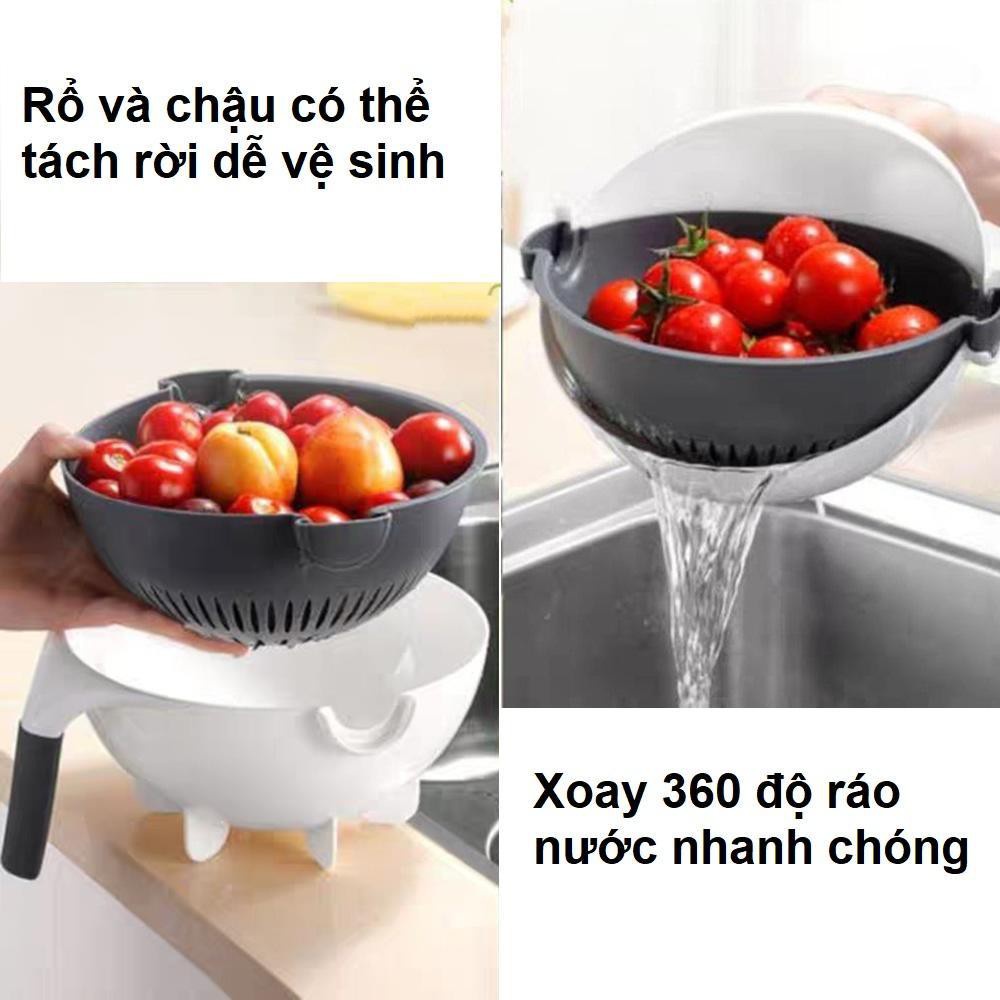 Bộ Rổ Nạo Rau Củ Quả Nhà Bếp 7 Chi Tiết Đa Năng, Dụng Cụ Nạo Rau Củ Quả Đa Năng