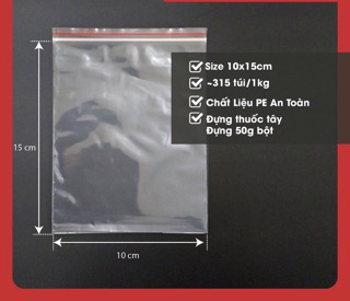 [ 1kg ] Túi Zippe Chỉ Đỏ