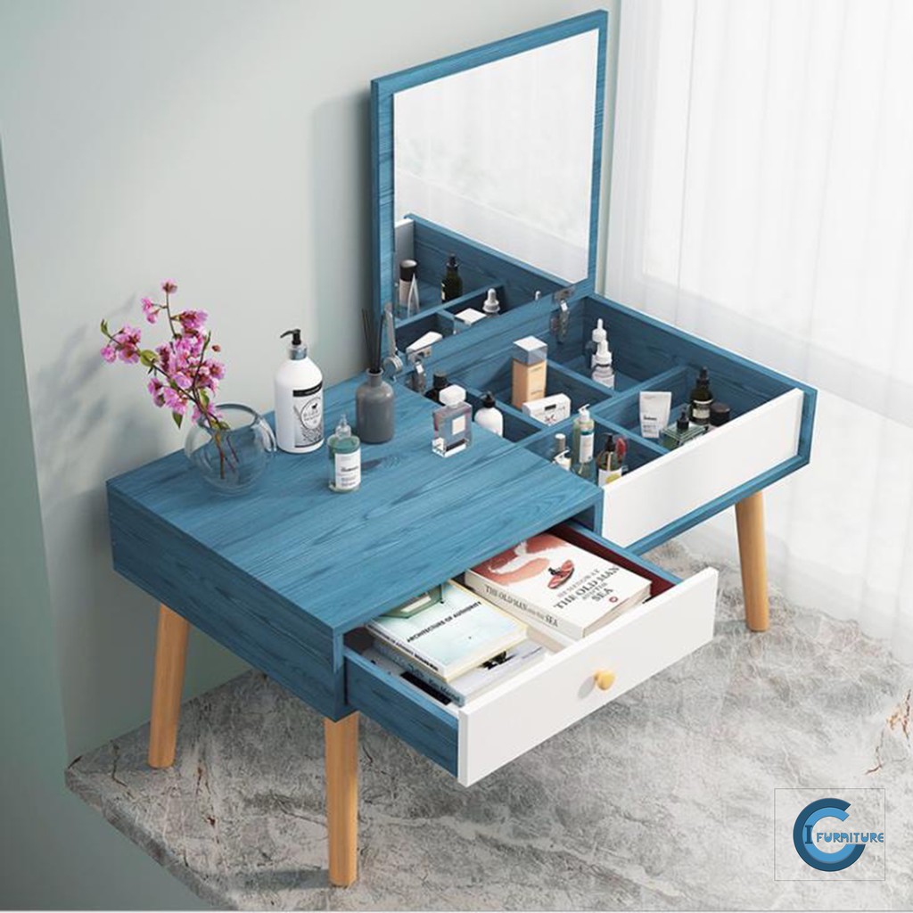 BÀN TRANG ĐIỂM NGỒI BỆT CÓ GƯƠNG