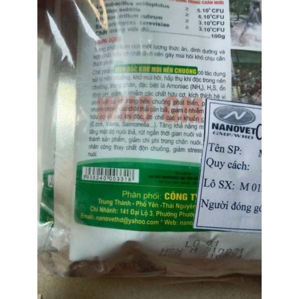 Men rắc chuồng nano khử mùi hôi thối phân gà đá chim chó mèo vịt ngan lợn dê thỏ trâu bò cừu cống rãnh bồn nước hố ga